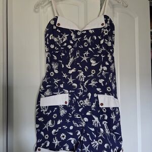 ⚓️Collectif Navy and White Nautical Romper